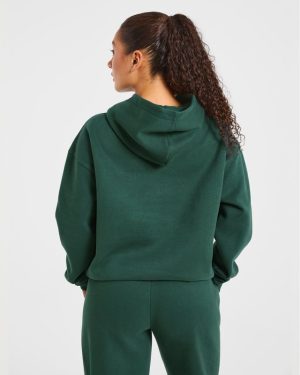 Varsity 2.0 Oversized Hoodie - Deep Forest: The Ultimate Comfort Upgrade