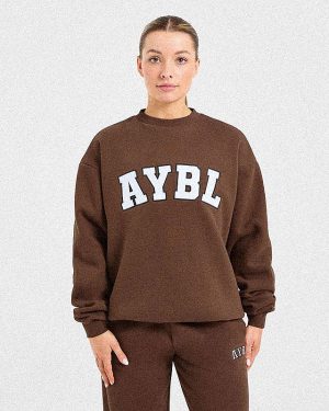 Varsity 2.0 Oversized Sweatshirt - Brown: The Ultimate Comfort Upgrade