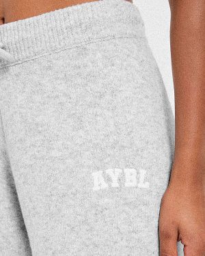 Varsity Oversized Knitted Joggers - Grey Marl: The Ultimate Comfort Upgrade