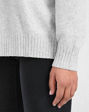 Varsity Oversized Knitted Sweater - Grey Marl: The Ultimate Comfort Essential