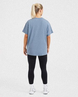 Varsity Oversized T Shirt - Blue: The Ultimate Comfort & Style Staple