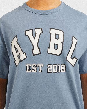 Varsity Oversized T Shirt - Blue: The Ultimate Comfort & Style Staple