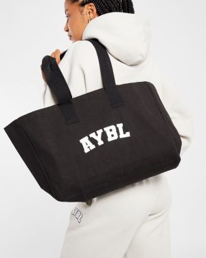 Varsity Tote Bag - Black: The Ultimate Daily Companion