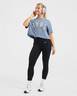 Varsity Oversized T Shirt - Blue: The Ultimate Comfort & Style Staple