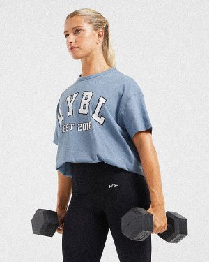 Varsity Oversized T Shirt - Blue: The Ultimate Comfort & Style Staple