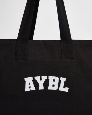 Varsity Tote Bag - Black: The Ultimate Daily Companion