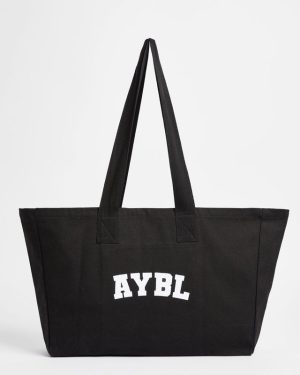 Varsity Tote Bag - Black: The Ultimate Daily Companion