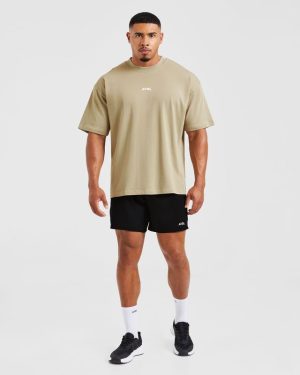 Wesley Vissers X Beyond Limits Oversized T Shirt - Deep Beige