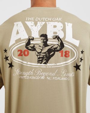 Wesley Vissers X Beyond Limits Oversized T Shirt - Deep Beige