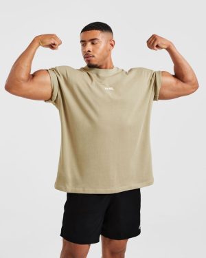 Wesley Vissers X Beyond Limits Oversized T Shirt - Deep Beige