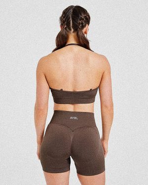 Adapt Seamless Sports Bra - Brown: The Ultimate Medium-Support Activewear Essential