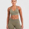 Adapt Seamless Sports Bra - Muted Olive: The Ultimate Medium-Support Activewear Solution