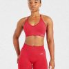 Adapt Seamless Sports Bra - Salsa Red: The Ultimate Medium-Support Activewear Solution