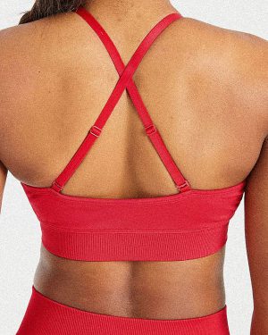 Adapt Seamless Sports Bra - Salsa Red: The Ultimate Medium-Support Activewear Solution