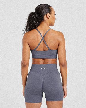 Adapt Seamless Sports Bra - Slate: The Ultimate Medium-Support Activewear Solution