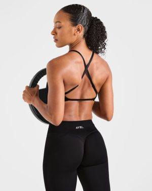Adapt Seamless Strappy Sports Bra - Black: The Ultimate Low-Impact Companion