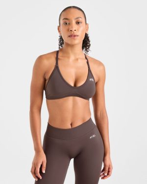 Adapt Seamless Strappy Sports Bra - Brown: The Ultimate Low-Impact Essential