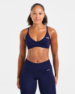 Adapt Seamless Strappy Sports Bra - Deep Navy: The Ultimate Low-Impact Companion