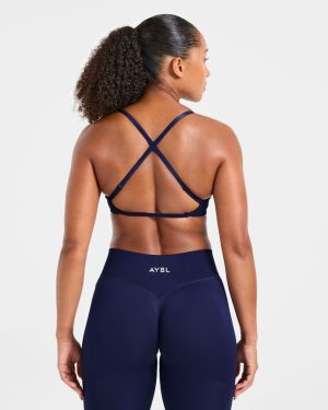 Adapt Seamless Strappy Sports Bra - Deep Navy: The Ultimate Low-Impact Companion