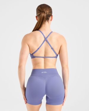 Adapt Seamless Strappy Sports Bra - Iris Blue: The Ultimate Low-Impact Companion