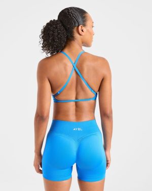 Adapt Seamless Strappy Sports Bra - Spring Cobalt: The Ultimate Low-Impact Essential