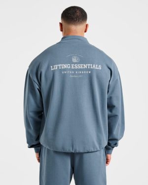 Apex Lifting Essentials 1/4 Zip Pullover - Titanium Blue