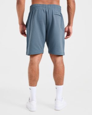 Apex Lifting Essentials Shorts - Titanium Blue: The Ultimate Cotton Performance Wear