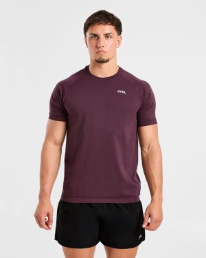 Ascend Seamless T-Shirt - Deep Plum: The Ultimate Performance Essential
